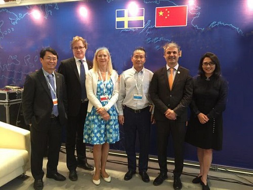 新華網(wǎng)采訪能源部長會議，赫茲曼被譽為“中瑞合作典范”